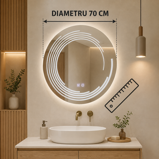 Oglindă LED Lira Verita - diametru 70 cm