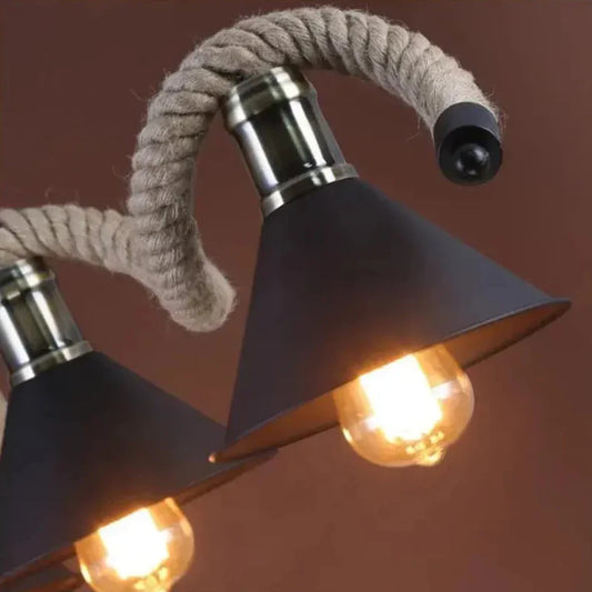 Lustra Franghie, 5*E27, Maro, Metal si Sfoara LV570/5BK