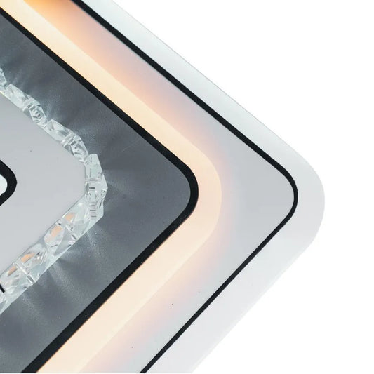 Lustra LED cu cristal ARABELA, 35W, lumina Rece/Calda/Neutra, Alb – lustră LED, culoare albă – RegalStore, iluminat inte