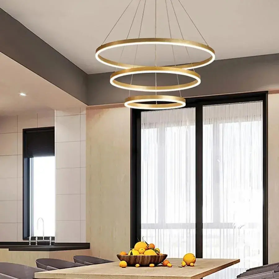 Lustra LED Casiana cu Telecomanda, 130W, Auriu, Dimabila