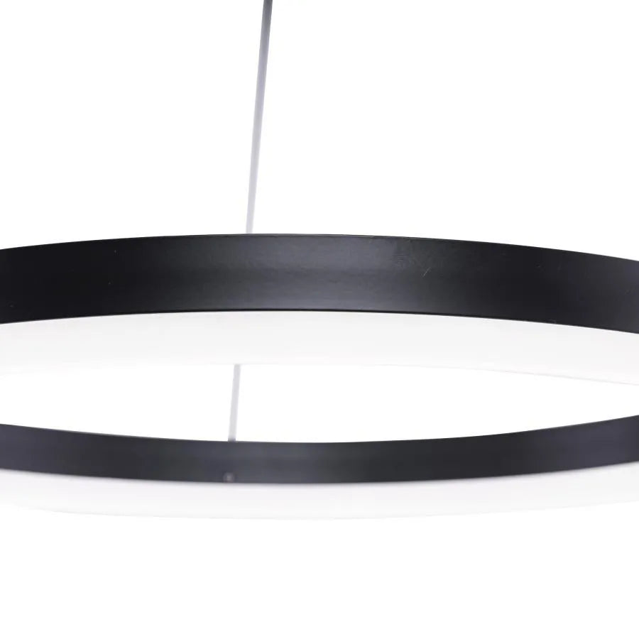 Lustra LED suspendata cu telecomanda ANINA 33W, 1 Cerc, lumina Rece/Calda/Neutra, Dimabila, Negru, Inaltime Reglabila – RegalStore
