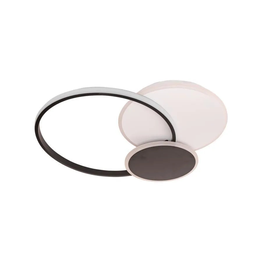 Lustra LED cu telecomanda CETUS , 82W, 3 Cercuri, lumina Rece/Calda/Neutra, Dimabila, Negru