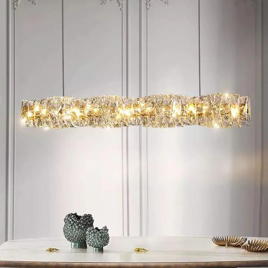 Lustra LED Cristal cu Telecomanda Sehrazat 38W, Argintiu