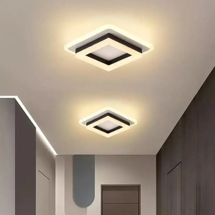 Lustra LED MODERNA 29W, Lungime 20 cm, Patrata, lumina Rece/Calda/Neutra, Negru – RegalStore