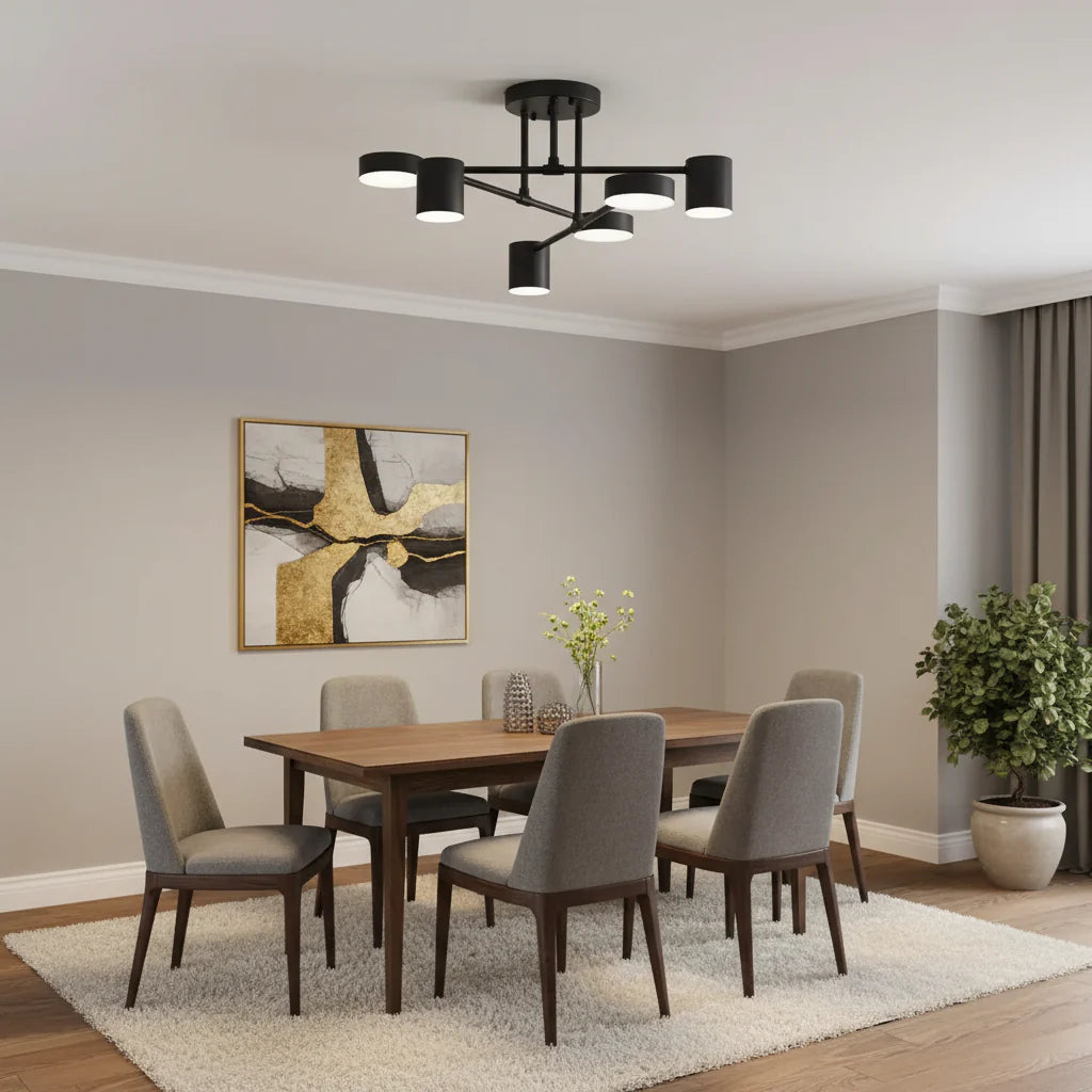 Lustra LED 72W Galios Negru