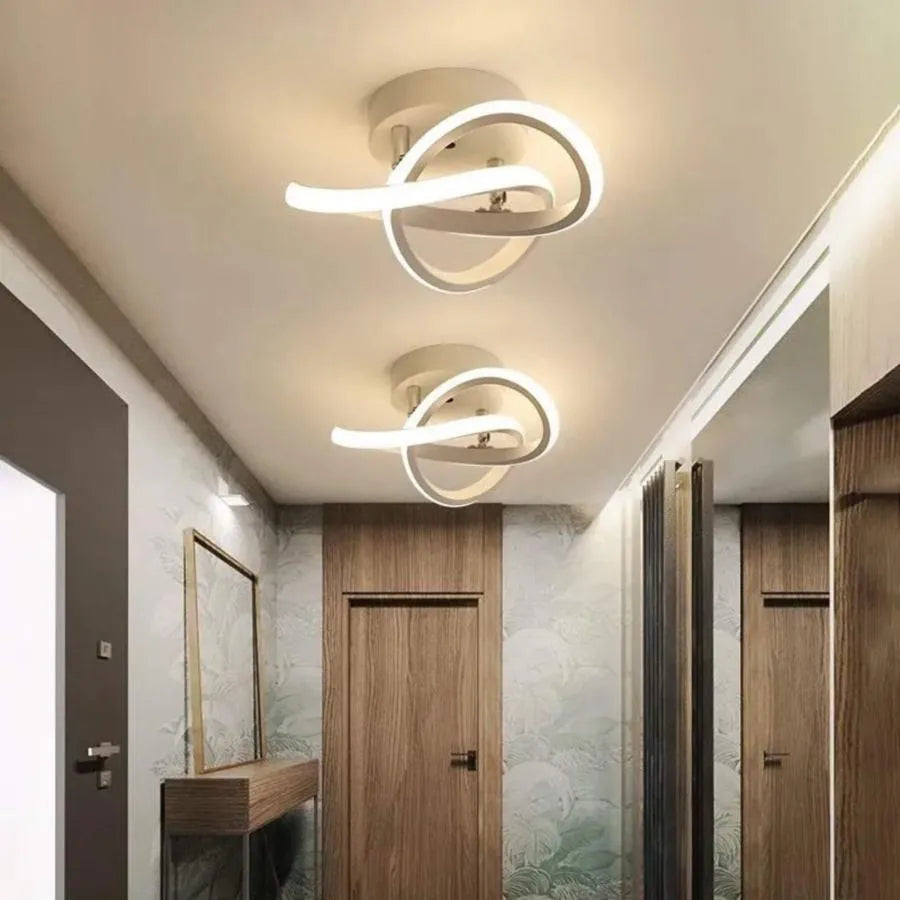 Lustra LED VERTEX Flow, 24W, Ondulata, Lumina Rece/Calda/Neutra, Alb