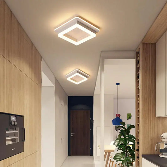 Lustra LED MODERNA 29W, Diametru 22cm, Patrata, lumina Rece/Calda/Neutra, Alb – RegalStore