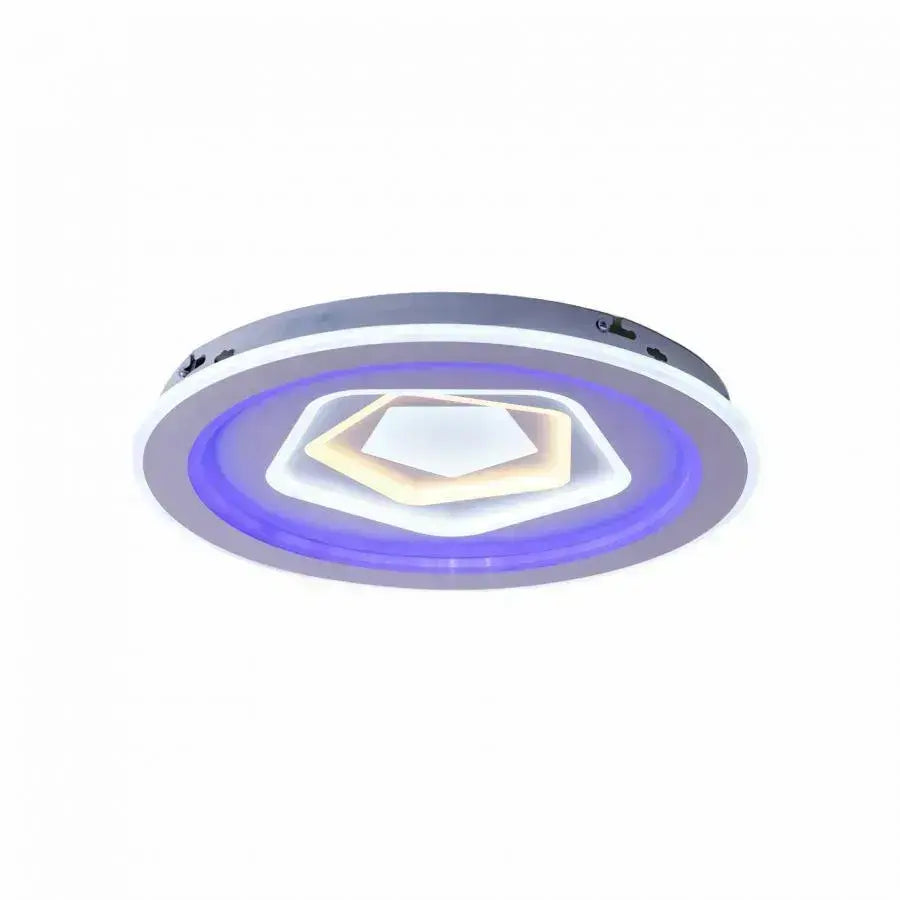 Lustra LED cu telecomanda MEIRA RGB, 180W, lumina Rece/Calda/Neutra, Dimabila, Alb