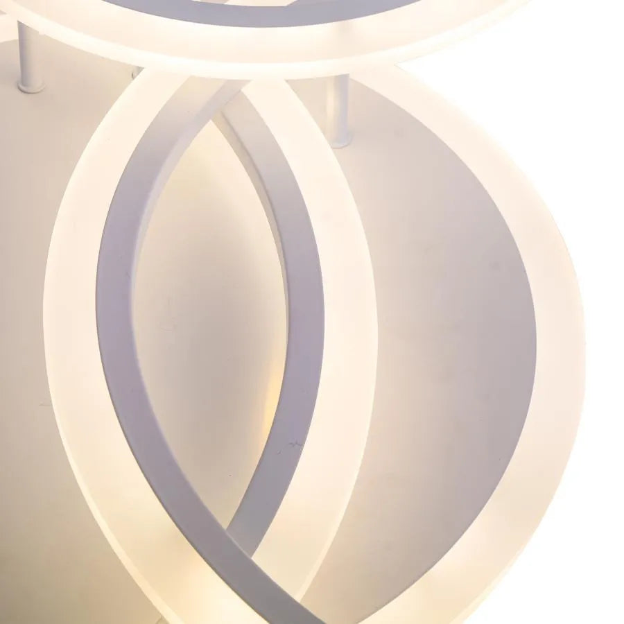Lustra LED cu telecomanda LUCY, 70W, 4 Cercuri, lumina Rece/Calda/Neutra, Dimabila, Alb