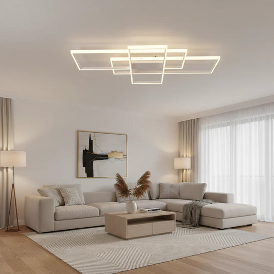 Lustra LED cu Telecomanda Landen 184W Dimabila Alb