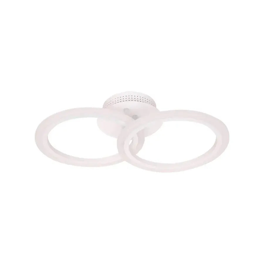 Lustra LED cu Telecomanda BETTY, 28W, 2 Cercuri, lumina Rece/Calda/Neutra, Dimabila, Alb – lustră LED, culoare albă, cu