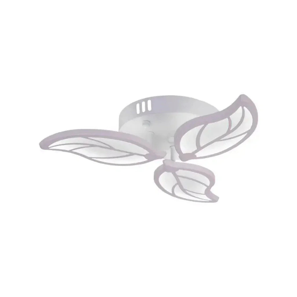 Lustra LED cu telecomanda LAURICE, 33W, 3 Petale, lumina Rece/Calda/Neutra, Dimabila, Alb – lustră LED, culoare aurie, c