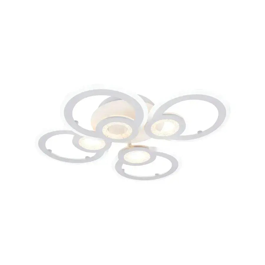 Lustra LED cu telecomanda KADE, 72W, 4 Cercuri, lumina Rece/Calda/Neutra, Dimabila, Alb
