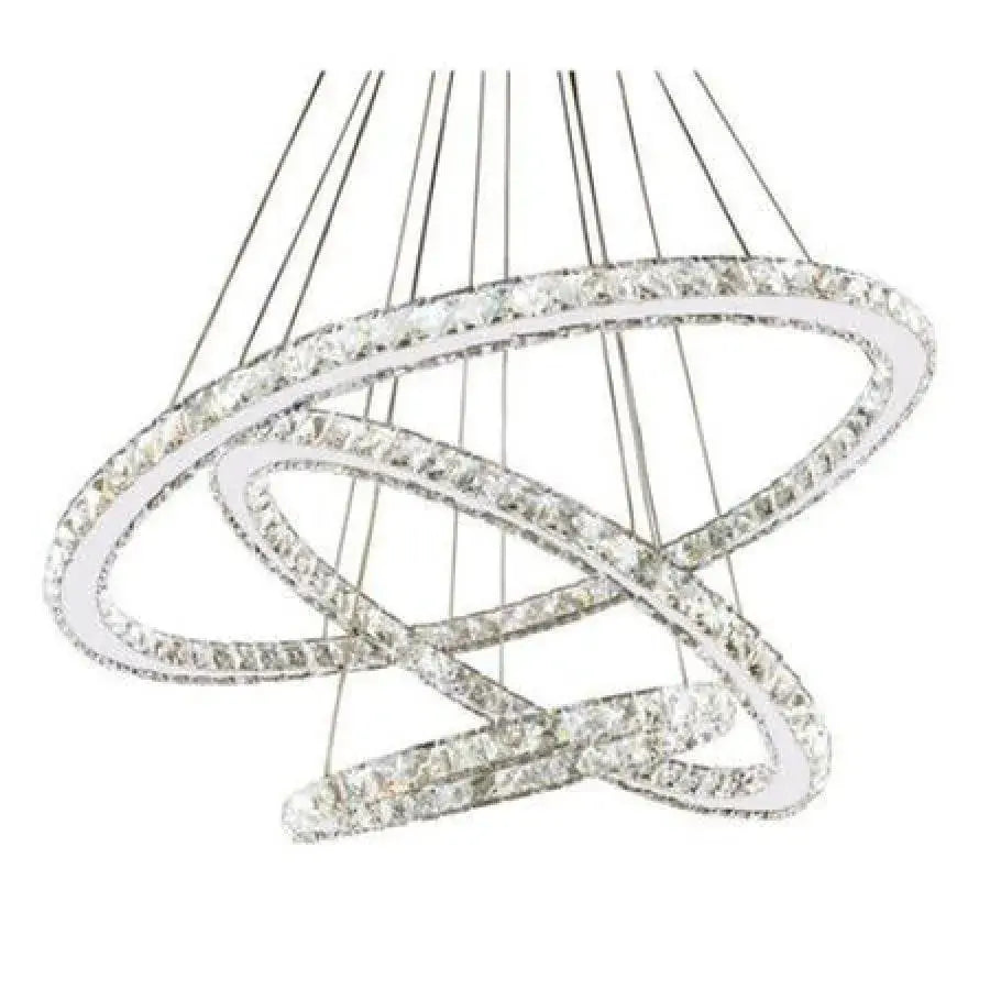 Lustra LED Cristal cu Telecomanda Teatru 36W Argintiu