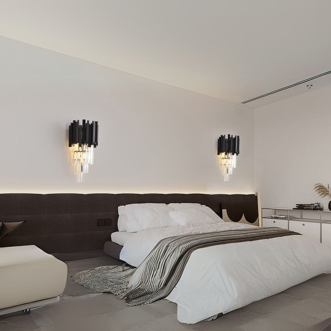 Aplica Candelabru Cristal BLOIS Piccolo, 2xE14, Negru – aplică LED, culoare neagră – RegalStore, iluminat interior