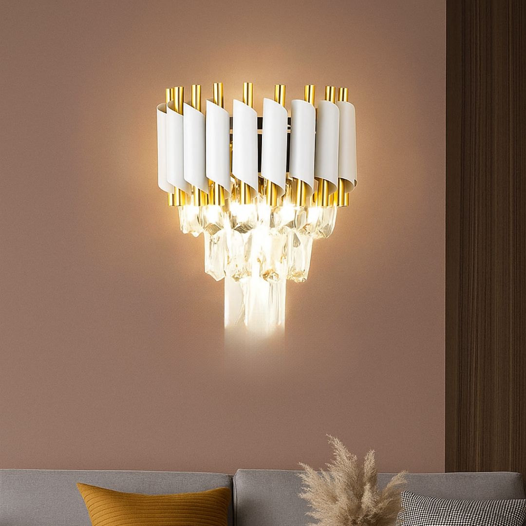 Aplica Candelabru Cristal VERSAILLES Piccolo, 2xE14, Alb – RegalStore