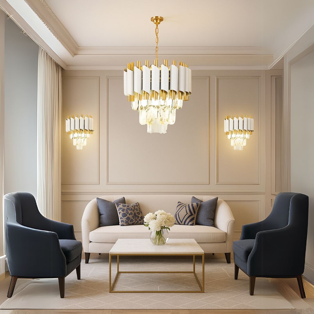 Aplica Candelabru Cristal VERSAILLES Piccolo, 2xE14, Alb – RegalStore