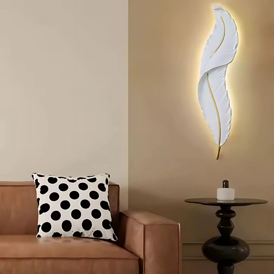 Aplica LED Pena 65cm Alb Auriu