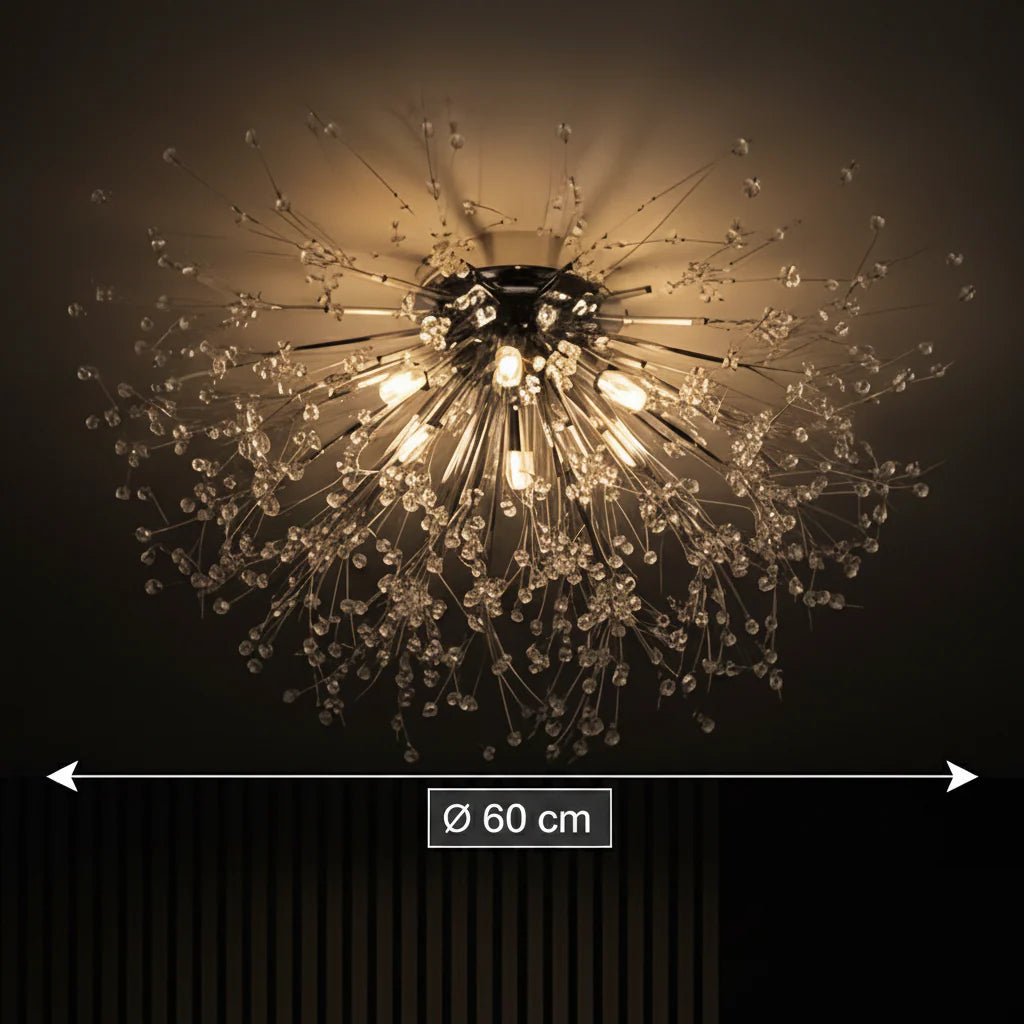 Candelabru Cristal RONDO Vivace, 6x G9, 49cm, Crom