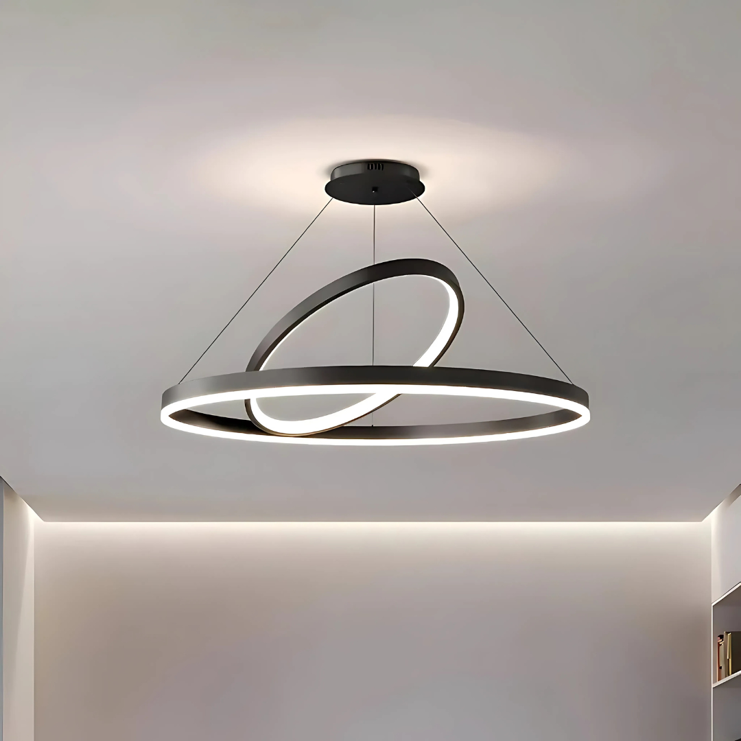 Lustra LED suspendata Amelia, 4000K, 31W, 30x49cm, Negru, Inaltime Reglabila