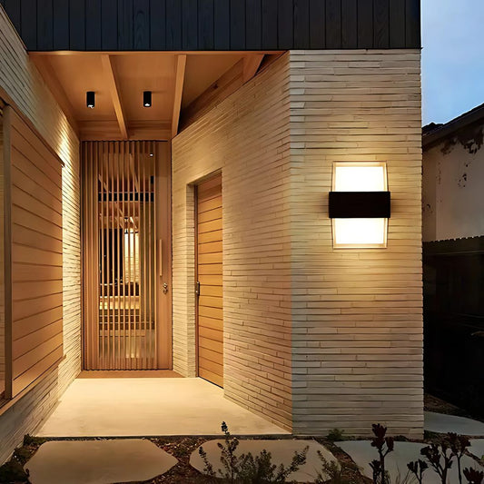 Aplica LED Exterior AMIRA, 2 Surse de lumina, Lumina Calda, Negru – aplică LED, culoare neagră – RegalStore, iluminat in