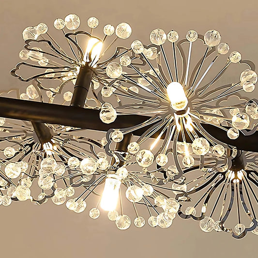 Candelabru Cristal PETERHOF Magno, Diametru 62cm, 25XG4, Negru, Inaltime Reglabila