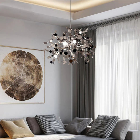 Candelabru Modern, CAPRICIO Allegro, 2xE14, Diametru 40cm, Crom Lucios, Inaltime Reglabila – culoare argintie, design mo