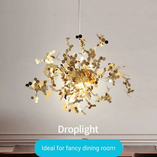 Candelabru Modern, CAPRICIO Allegro, 2xE14, Diametru 40cm, Auriu, Inaltime Reglabila – culoare aurie, design modern, 40