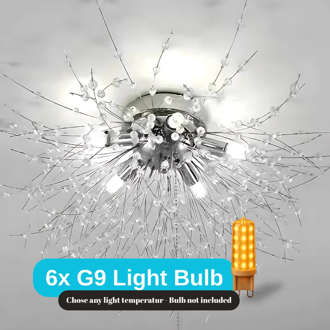 Candelabru Cristal RONDO Vivace, 6x G9, Diametru 49cm, Argintiu Lucios – culoare argintie, 49 cm – RegalStore, iluminat