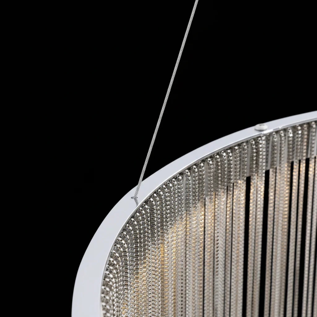 Lustra LED suspendata cu telecomanda ILLUMINA MAGNUS, 32W, lumina Rece/Calda/Neutra, Dimabila, Crom Lucios