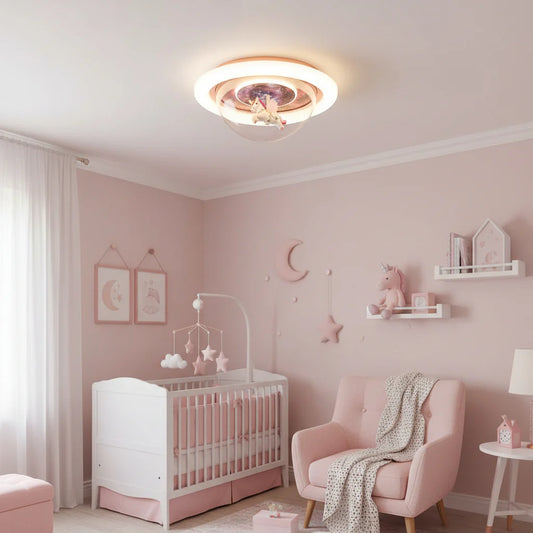 Lustra LED UNICORN, 104W, lumina Rece/Calda/Neutra, Roz
