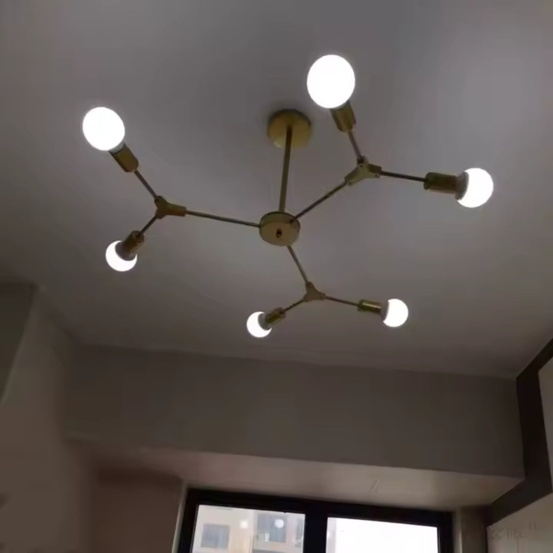 Lustra Architek Octa, 6x E27, Negru, Metal