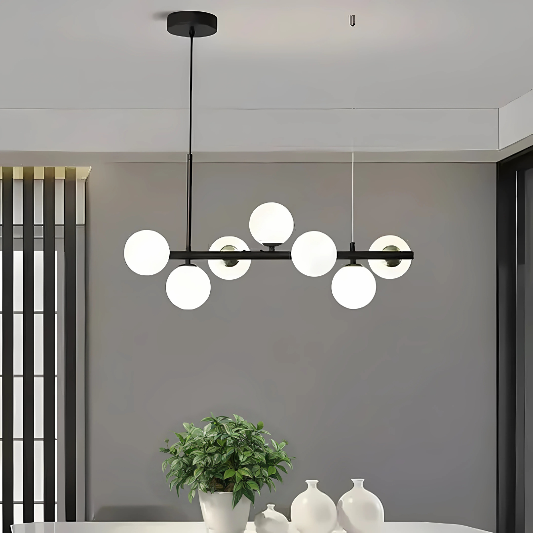 Lustra LOFT Pavilion, 7x G9, Alb Negru, Metal, Inaltime Reglabila