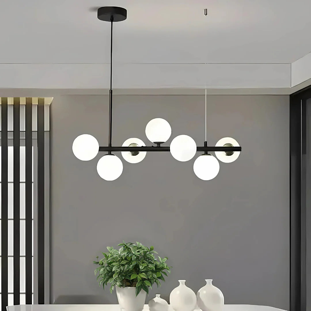 Lustra LOFT Pavilion, 7x G9, Alb Negru, Metal, Inaltime Reglabila