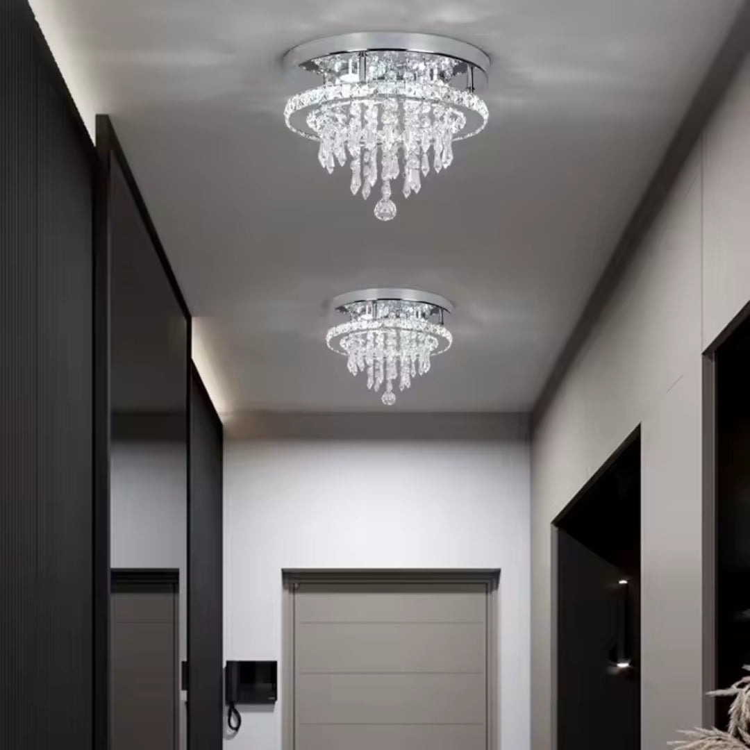 Candelabru LED 20W Cristal Mancini Crom Lucios