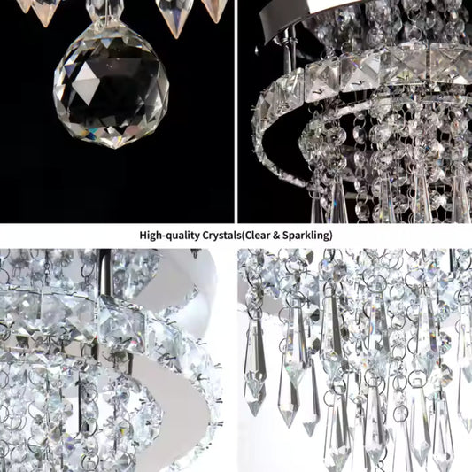 Candelabru LED 20W Cristal Mancini Crom Lucios