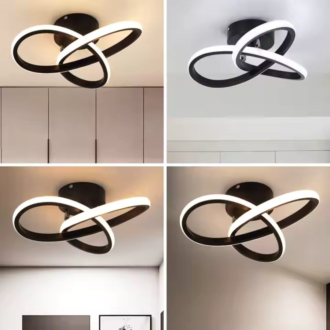 Lustra LED VERTEX Infinitum 26W, Lumina Rece/Calda/Neutra, Negru – RegalStore
