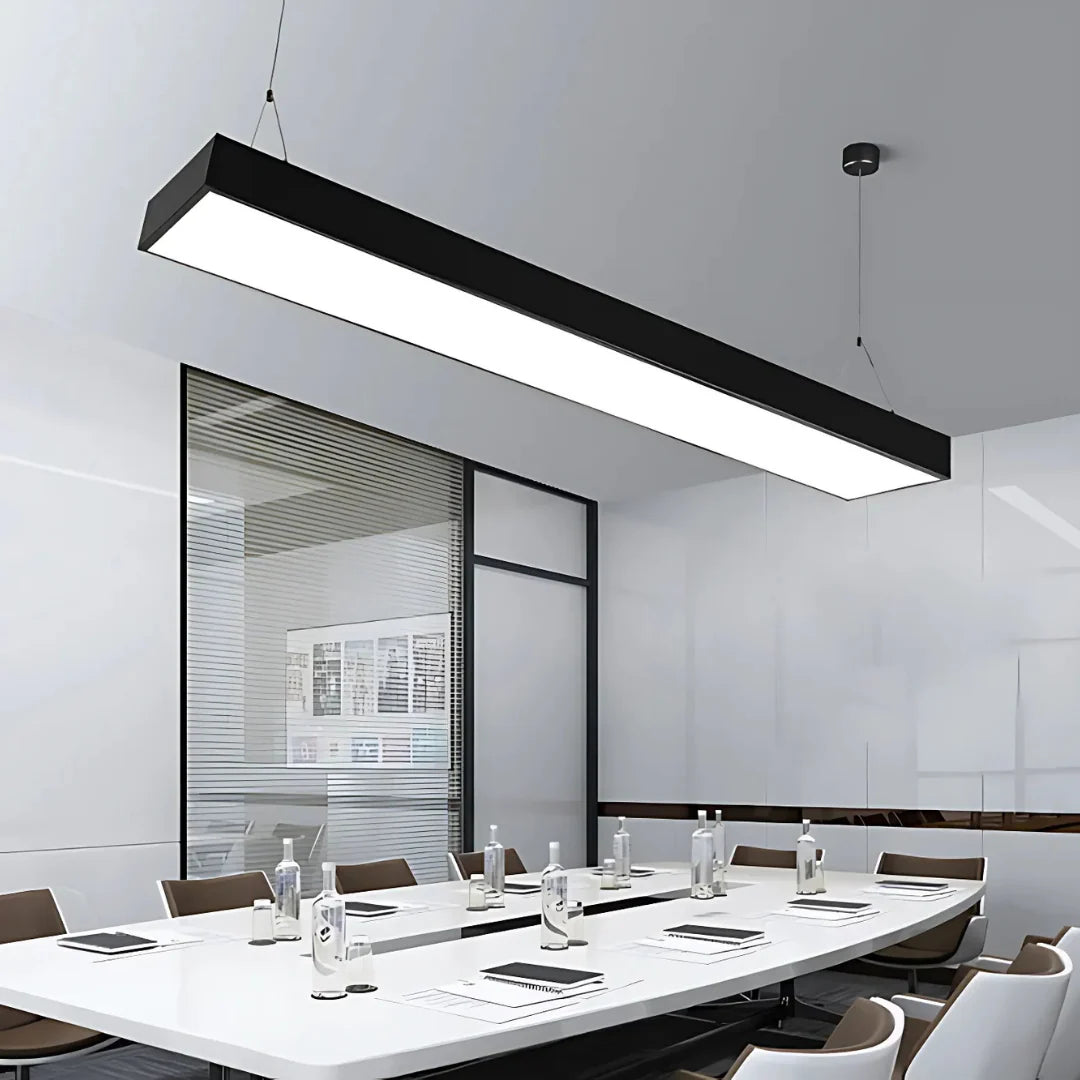 Lustra LED suspendata DARIN, 96W, Inaltime Reglabila, Lumina Rece, Negru