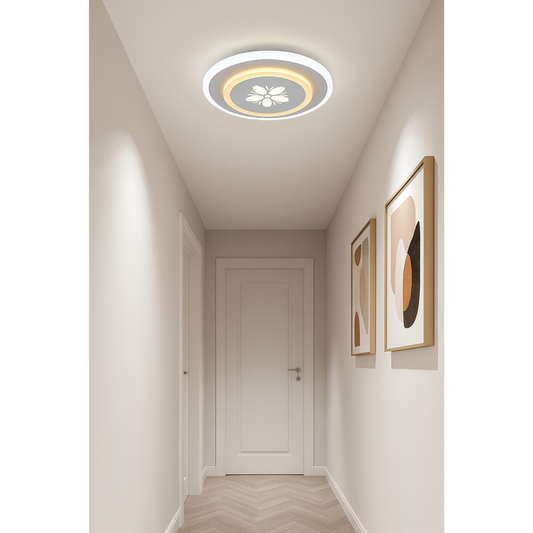 Lustra LED Guarella, 30W, Alb, Acril, Lumina Rece/Calda/Neutra