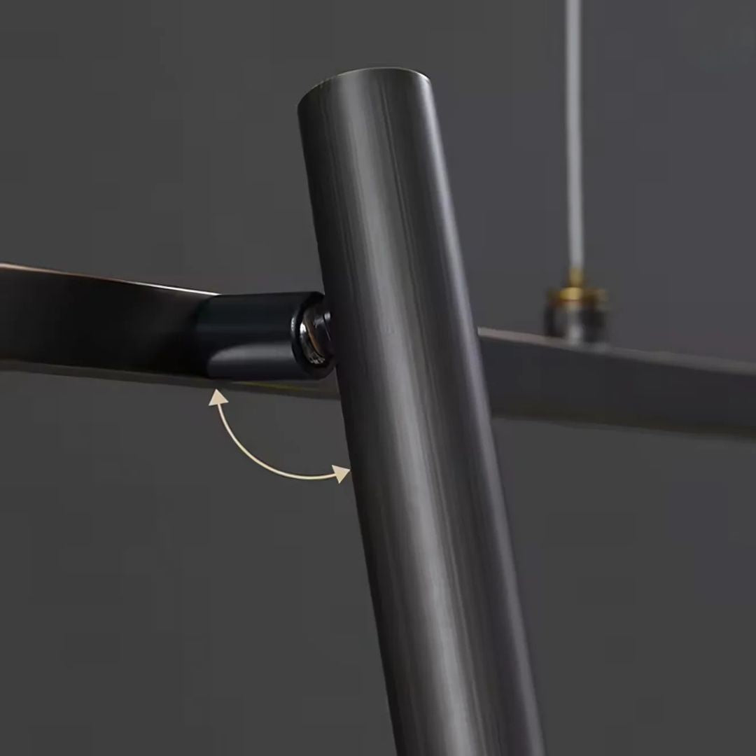 Lustra LED cu telecomanda Harman, 23W, 6 Surse, Lumina Neutra, Negru – lustră LED, culoare neagră, cu telecomandă – Rega