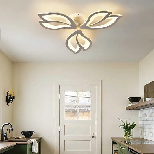 Lustra LED cu Telecomanda LILY 3 Elemente Lumina Rece/Calda/Neutra 44W Dimabila Alb