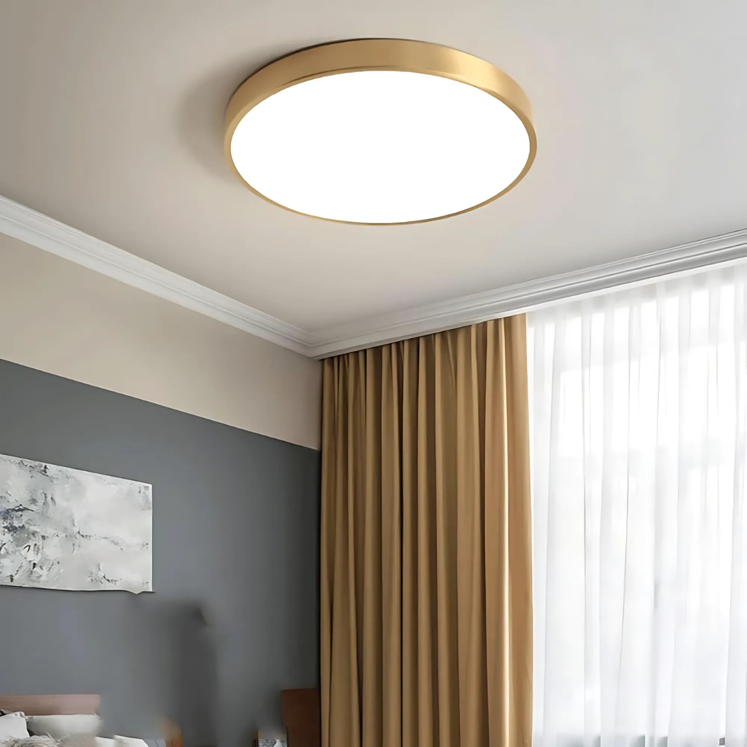 Plafoniera LED, 48W, Lumina Rece, Auriu – RegalStore