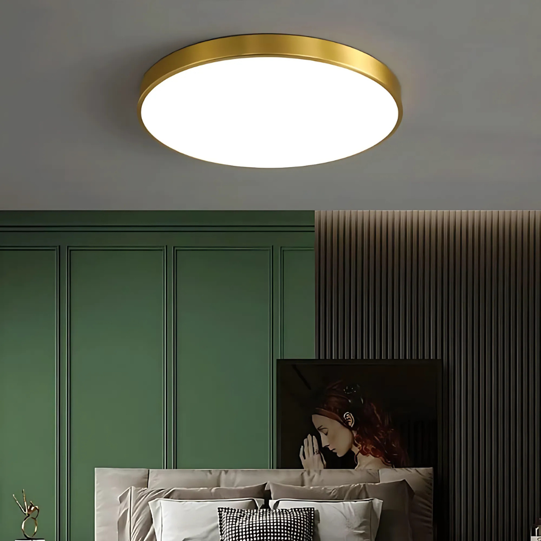 Plafoniera LED, 48W, Lumina Rece, Auriu – RegalStore