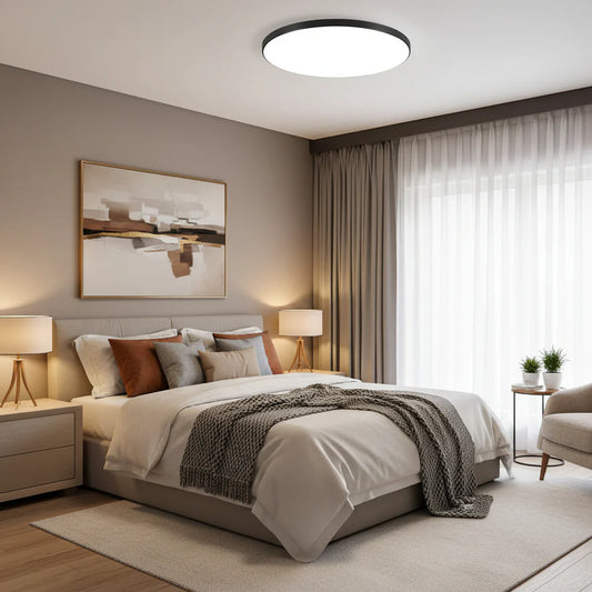 Plafoniera LED SOLIS 37cm 32W Lumina Neutra Negru