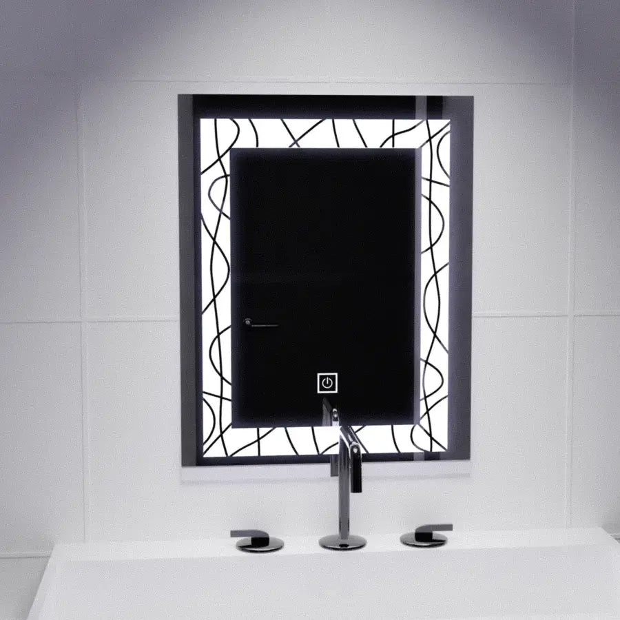 Oglinda LED Rectangulara 60x80cm Deco Frame Basic Touch