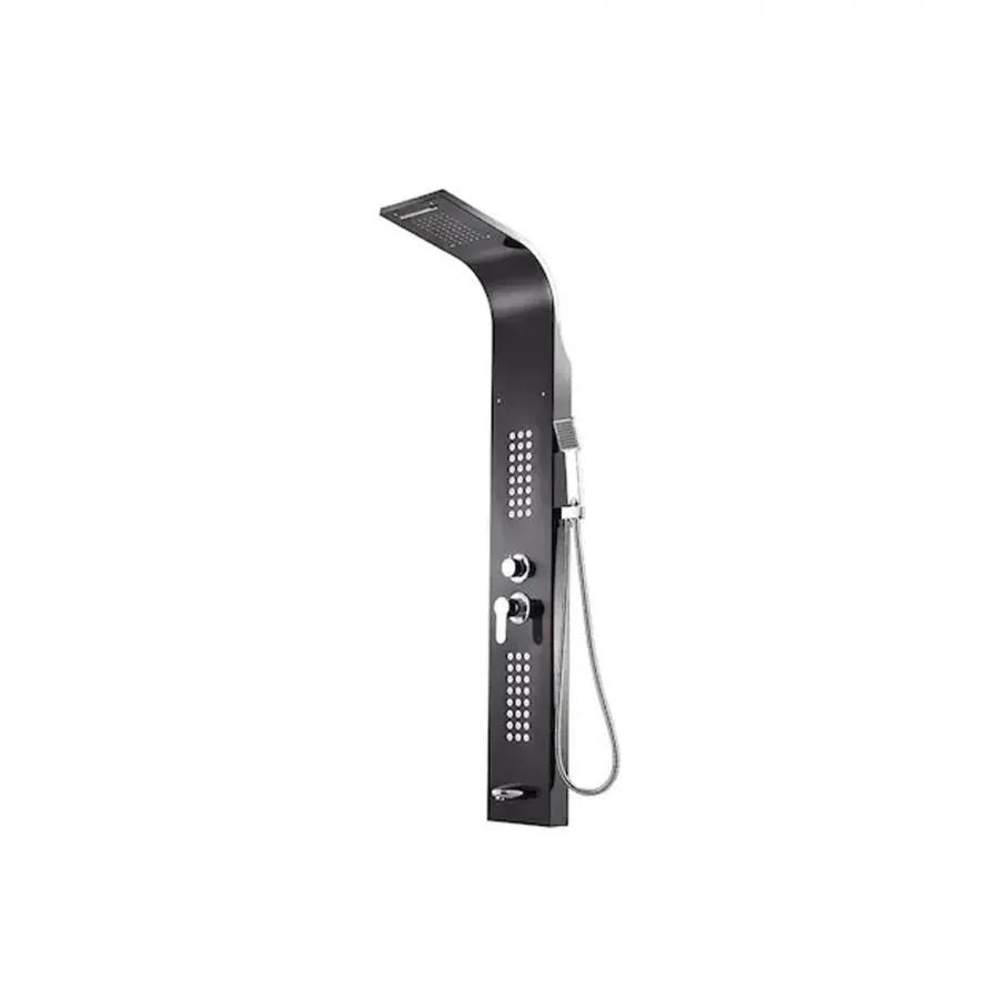 Panou de dus, Inox SUS304, Negru Lucios, LYP/006