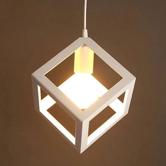 Lustra Forma Cub, STRUKTUR Cluster, 3xE27, Alb, Metal – lustră LED, culoare albă – RegalStore, iluminat interior