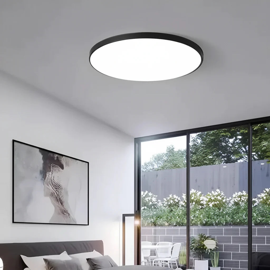 Plafoniera LED SOLIS 27cm 20W Lumina Neutra Negru