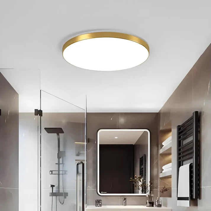 Plafoniera LED SOLIS 27cm 20W Lumina Neutra Auriu