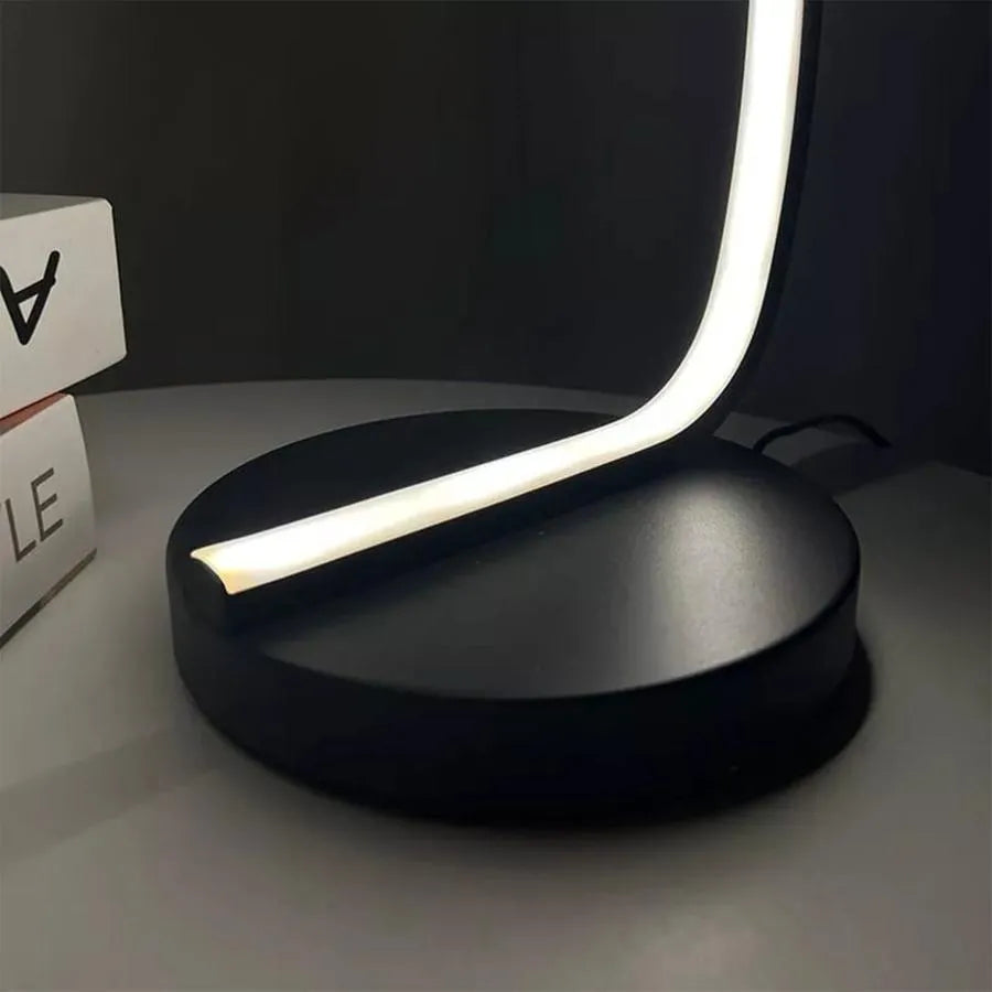 Veioza LED Nemesis, 10W, Lumina Rece/Calda/Neutra, Metal si Acril, Negru – culoare neagră – RegalStore, iluminat interio